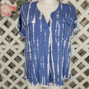 Cafe Marrakesh New with Tag Tie Dye Blouse Size XL